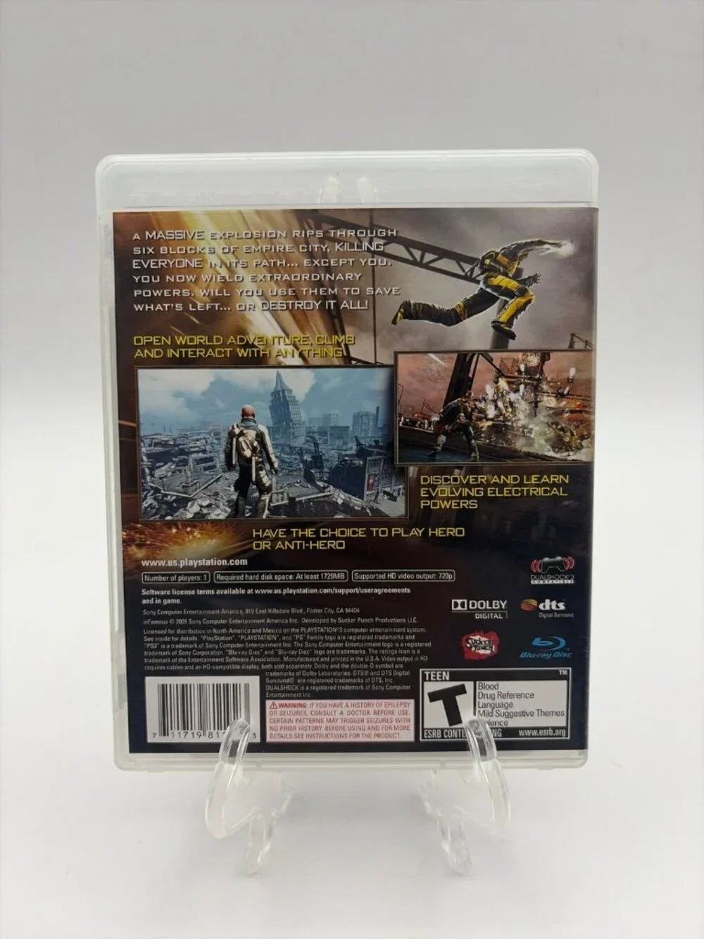 Infamous (Sony PlayStation 3, PS3) Complete CIB Tested